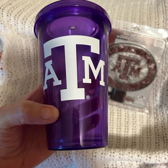 Lot of 2 Texas A&M items, nightlight and a tumbler - Picture 3 of 7